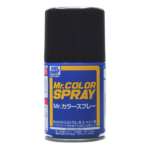 Краска-спрей Mr.Hobby GLOSS BLACK (100мл)