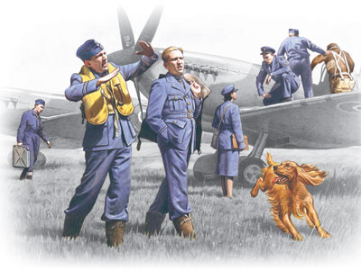 Фигуры Пилоты и техники ВВС Великобритании (1939-1945), 1:48, [48081]