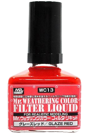 Краска 40мл MR.WEATHERING COLOR WC13 FILTER LIQUID GLAZE RED