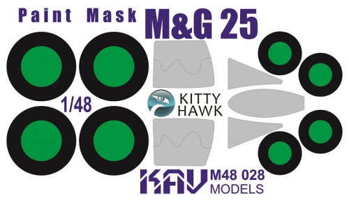 Окрасочная маска на M&G-25 (Kitty Hawk/Zimi) все модификации, 1:48