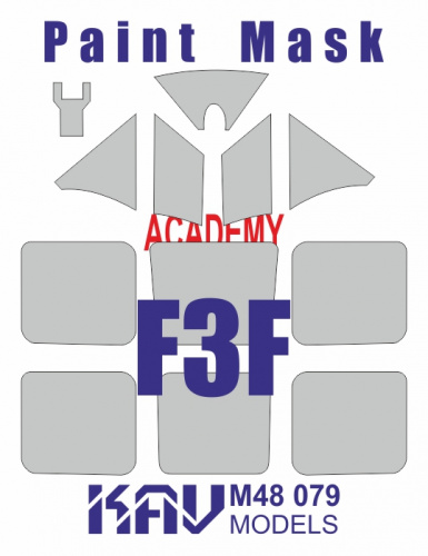 Окрасочная маска на Grumman F3F (Academy), 1:48