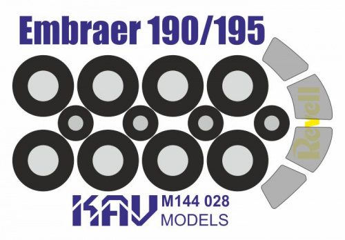 Окрасочная маска на Embraer 190/195 (Revell), 1:144