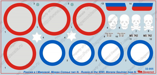Деколь для Моран Солнье тип Н в ПМВ, 1/32
