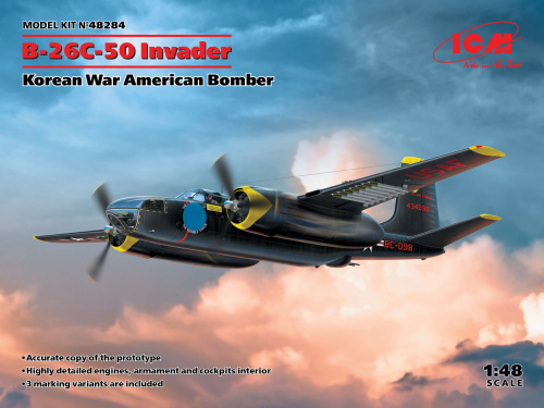 B-26С-50 Invader, Американский бомбардировщик (война в Корее), 1:48, (48284)