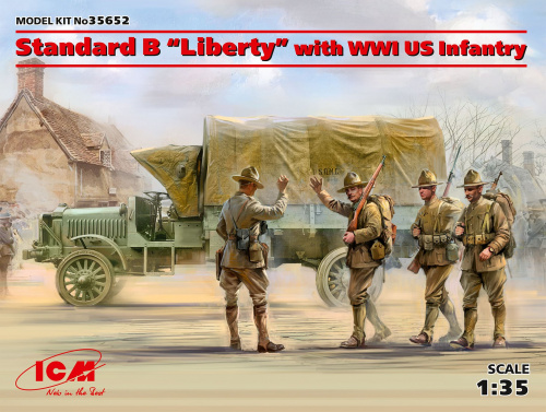 Стандартный грузовик "Liberty" с пехотой США І МВ, 1:35, (35652)