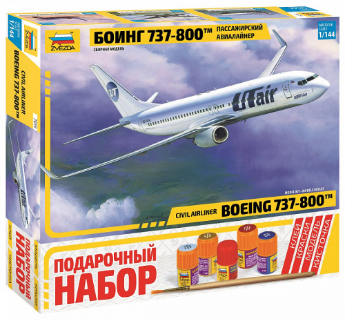 Пасс. авиалайнер "Боинг 737-800", 1:144