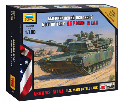 Американский осн. боевой танк Абрамс М1А1, 1:100, [7405]