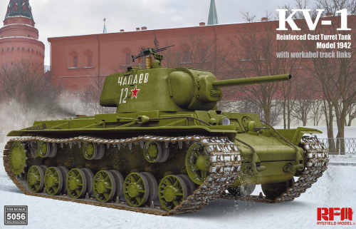 Советский танк КВ-1 образца 1942 года с усиленной литой башней, 1:35, [RM5056]
