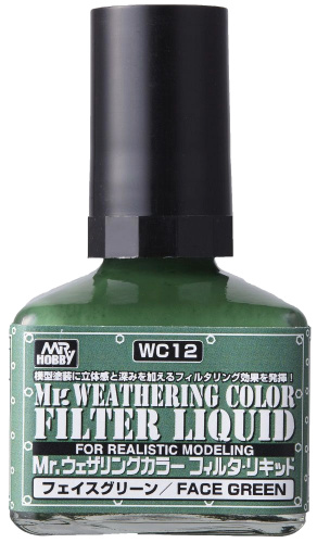 Краска 40мл MR.WEATHERING COLOR WC12 LIQUID FACE GREEN