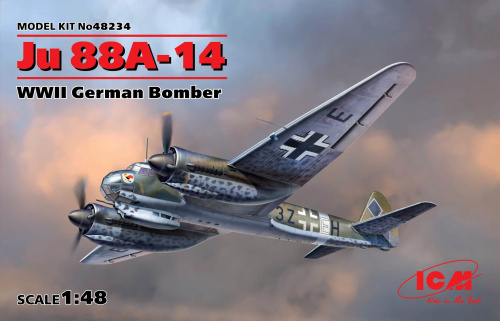 Ju 88A-14, Германский бомбардировщик ІІ МВ, 1:48, (48234)