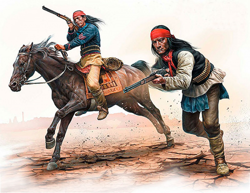 Серия индейских войн, набор № 1. Апачи. Атака, 1:35, (MB35188)