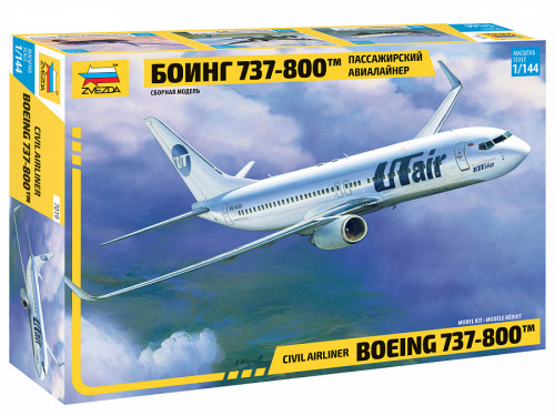 Пассажирский авиалайнер "Боинг 737-800", 1:144, (7019)