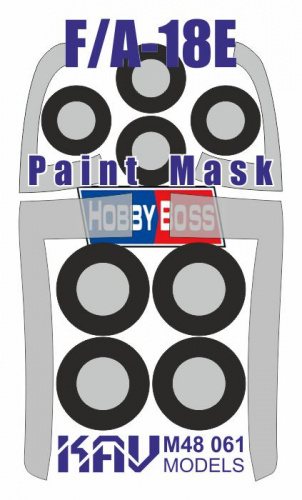 Окрасочная маска на F/A-18E (HobbyBoss), 1:48