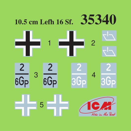 Немецкая самоходная гаубица 10.5cm leFH 16(Sf) auf Geschutzwagen FCM36(f), 1:35, [35340]