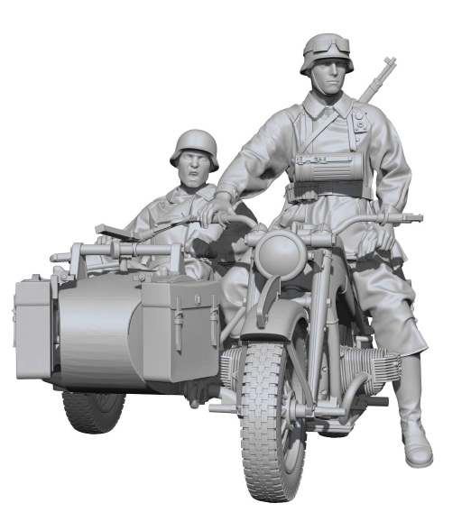 German Panzer I Ausf.B & Motorcycle Zündapp KS750 w/sidecar (1:35)