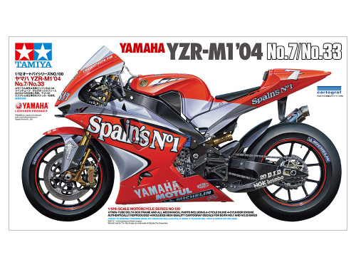Мотоцикл Yamaha YZR-M1 '2004 No.7/33, 1/12