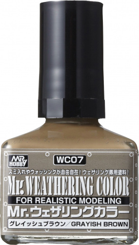 Краска 40мл MR.WEATHERING COLOR WC07 GRAYISH BROWN