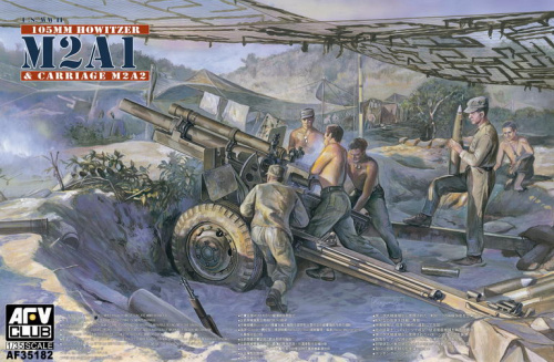 Поздняя версия 105-мм гаубицы Howitzer M2A1 Carriage M2A2, 1:35, [AF35182]