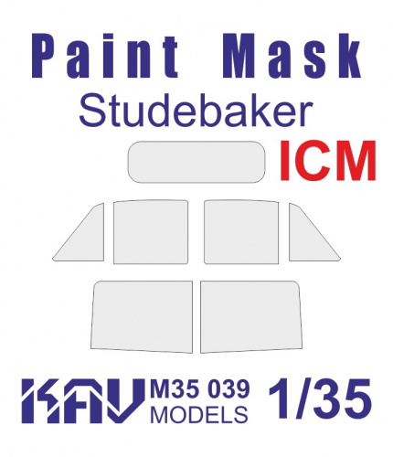Окрасочная маска на остекление Studebaker (ICM, Моделист), 1:35