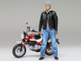 Street Rider, фигура мотоциклиста стоит рядом с мотоциклом, 1/12