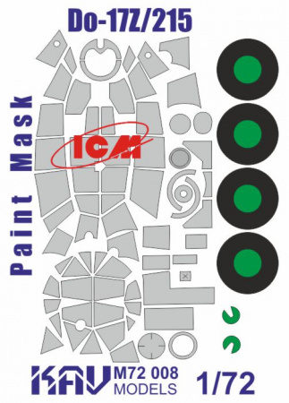 Окрасочная маска на Do-17Z/215 (ICM), 1:72