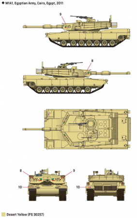 Танк USMC M1A1 Abrams, 1:72, (13430)