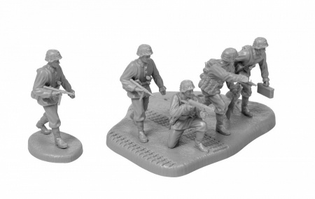 Немецкие панцергринадёры в анораках, 1/72