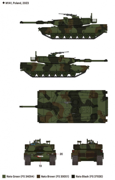 Танк USMC M1A1 Abrams, 1:72, (13430)