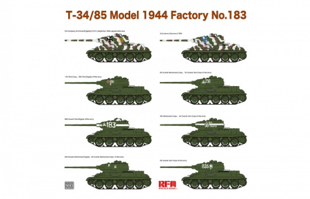 Советский танк Т-34/85 обр.1944 г., завод №183, 1:35, [RM5083]
