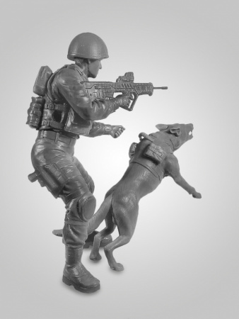 Офицер подразделения K-9 IDF с собакой, 1:16, (16102)