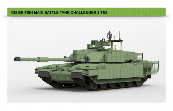Британский основной боевой танк Challenger 2 TES с рабочими траками, 1:35, [RM5039]