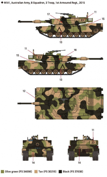 Танк USMC M1A1 Abrams, 1:72, (13430)