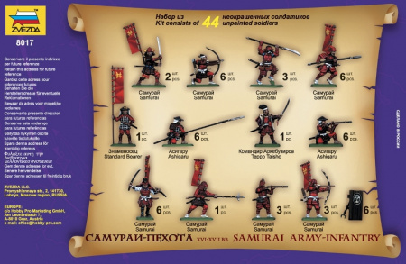 Самураи-пехота XVI-XVII вв., 1:72