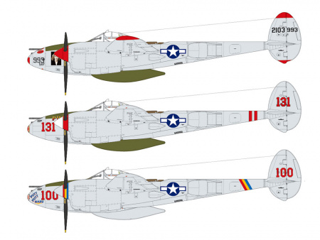 Истребитель Lockheed P-38J Lightning, 1:48