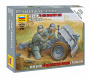 Немецкое 75-мм пехотное орудие с расчетом, 1:72, [6156]
