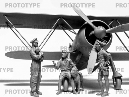 Фигуры, Итальянские пилоты в тропической униформе (1939-1943), 1:32, [32110]