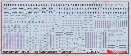 Деколь для Микоян МиГ-29СМТ, 1/72