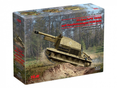 Немецкая самоходная гаубица 10.5cm leFH 16(Sf) auf Geschutzwagen FCM36(f), 1:35, [35340]