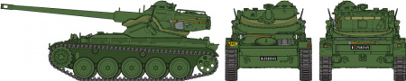 Французский легкий танк AMX-13, с фигурой командира, 1/35