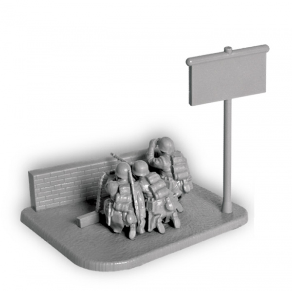 Немецкий пулемет МГ-34 с расчётом 1939-42гг (зима), 1:72, [6210]