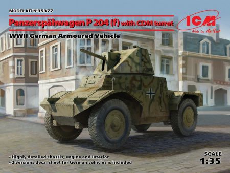 Panzerspähwagen P 204 (f) с башней, Германский бронеавтомобиль ІІ МВ, 1:35, (35377)