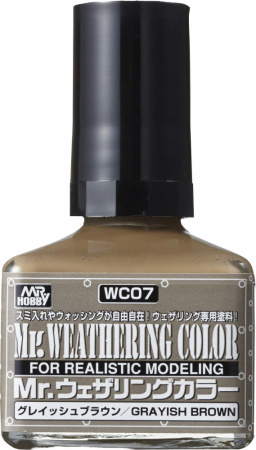 Краска 40мл MR.WEATHERING COLOR WC07 GRAYISH BROWN