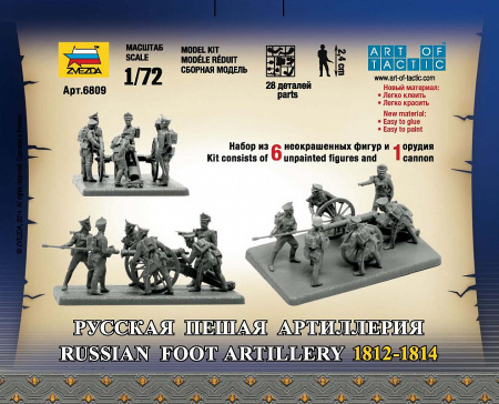 Русская пешая артиллерия 1812 г.(8022), 1:72