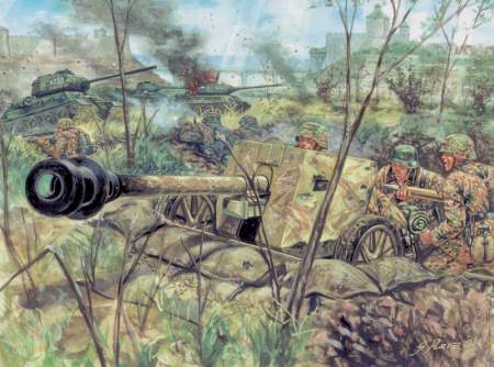 Противотаковая пушка PAK 40 AT + фигуры, 1:72, [6096]