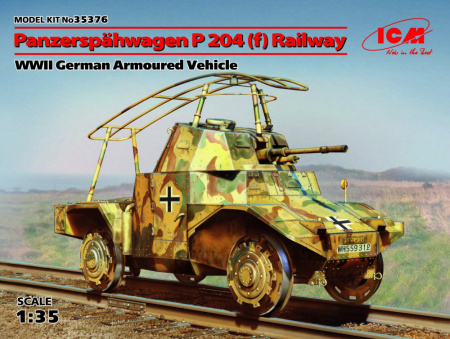Panzerspähwagen P 204 (f) железнодорожный, Германский бронеавтомобиль ІІ МВ, 1:35, (35376)