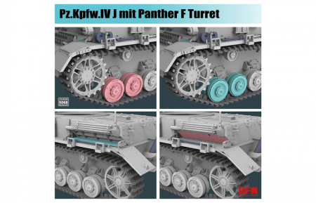 Немецкий танк Pz.Kpfw.IV J с башней Panther F, 1:35, [RM5068]