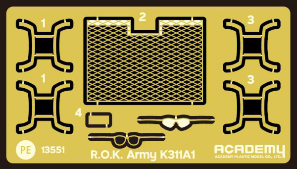 Военный легкий грузовик Корейской армии K311A1, 1:35, [13551]