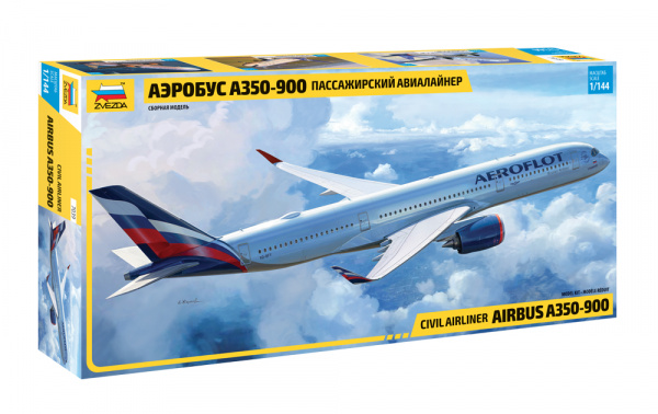 Пасс. авиалайнер "Аэробус А-350-900", 1:144