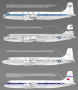 Авиалайнер USAF C-118 Liftmaster, 1:144, [12634]