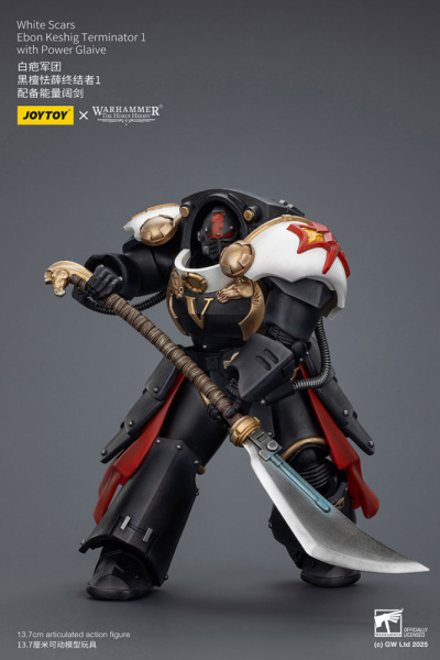 White Scars squad Ebon Keshig Terminator 1 with Power Glaive, 1:18, [JT02946]